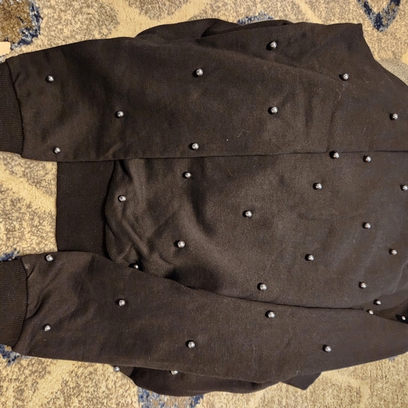 H&M Black Crewneck Sweater with Studded Embellishments - Picture 7 of 13